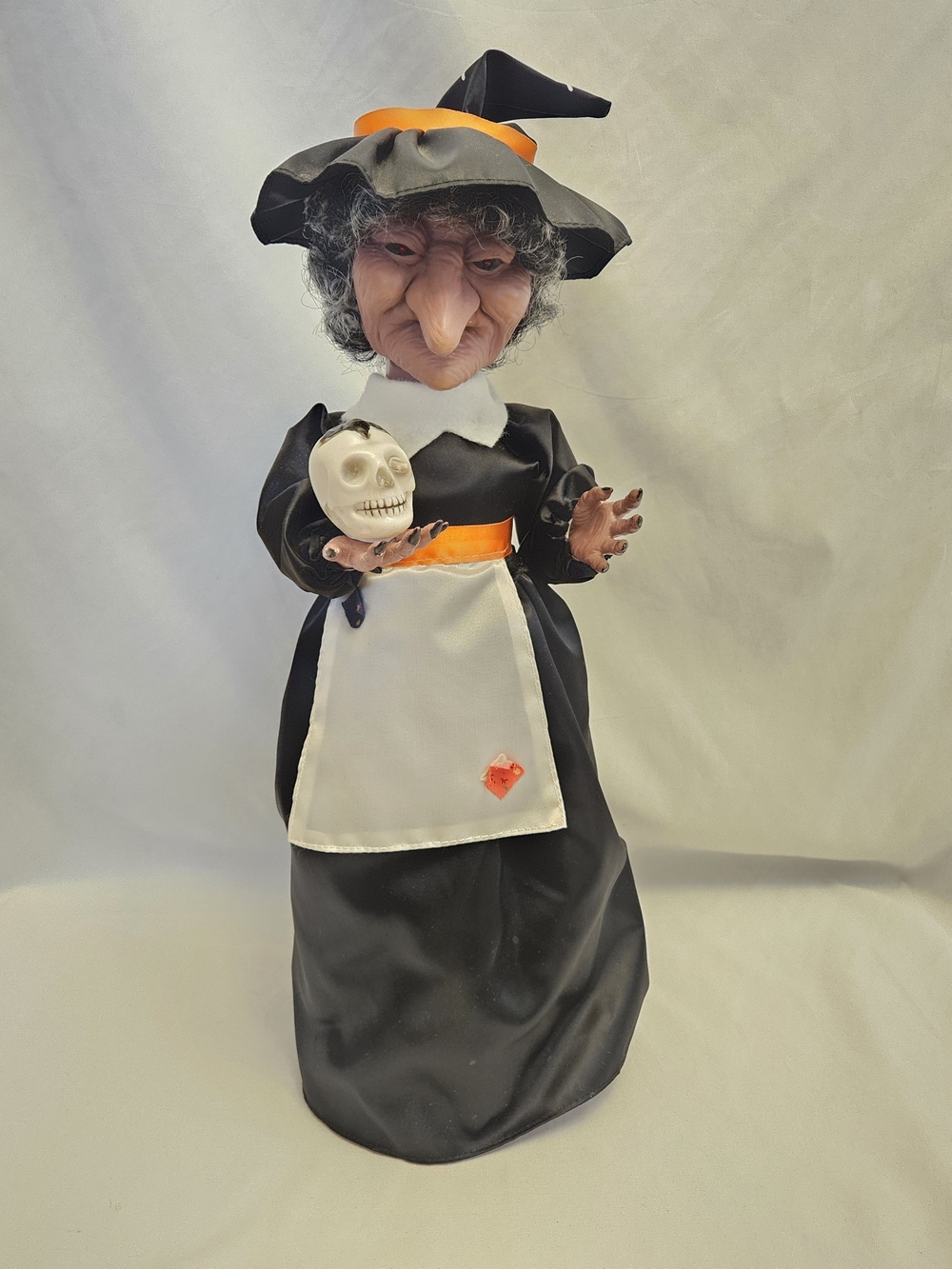 Vtg 1989 Halloween Animated Witch Telco Motionette Handcrafted Witch Doll 17"